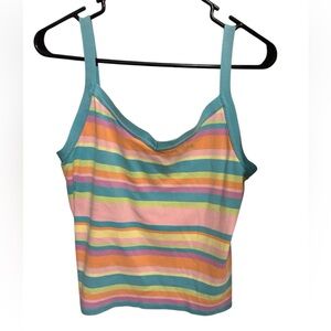 Lauren Ralph Lauren striped sweater tank top size large